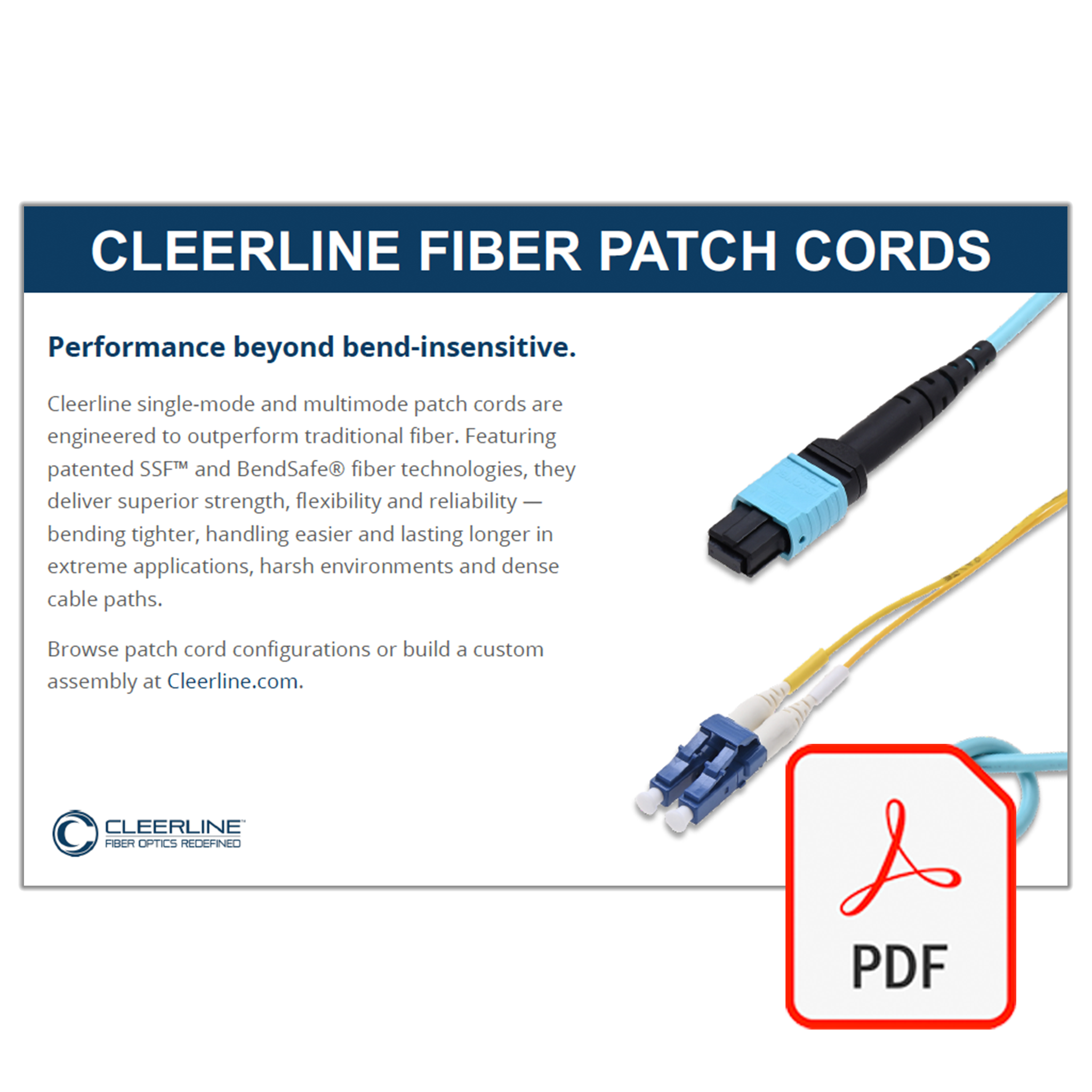 Cleerline Fiber Patch Cords Counter Card – Cleerline Technology Group