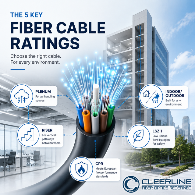 Understanding Fiber Cable Ratings: Plenum, Riser, LSZH, CPR, Indoor/Ou ...
