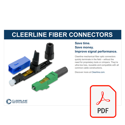 Cleerline Fiber Connectors Counter Card