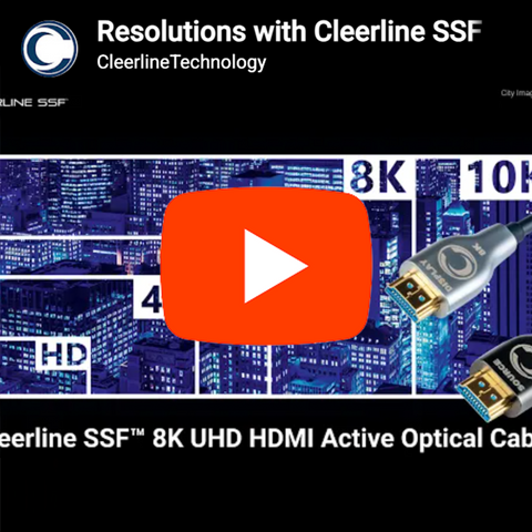 Cleerline HDMI AOC Supported Video Resolutions