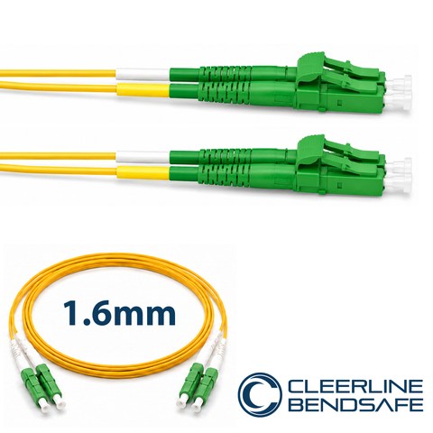 LC APC to LC APC Duplex 1.6mm Patch Cables - BendSafe