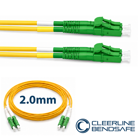 LC APC to LC APC Duplex 2.0mm Patch Cables - BendSafe