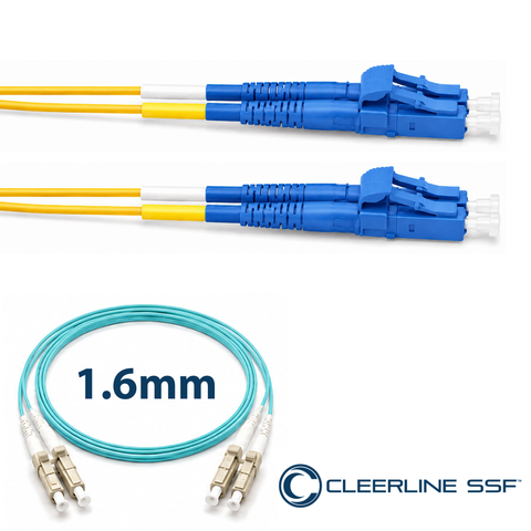LC to LC Duplex 1.6mm Patch Cables - SSF