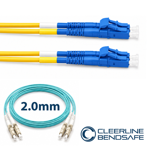 LC to LC Duplex 2.0mm Patch Cables - BendSafe