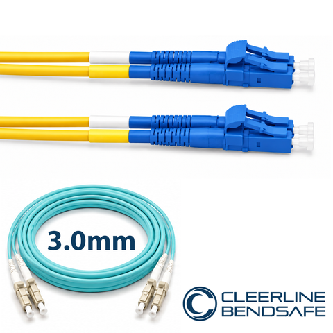 LC to LC Duplex 3.0mm Patch Cables - BendSafe