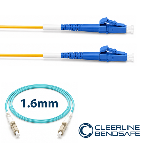LC to LC Simplex 1.6mm Patch Cables - BendSafe