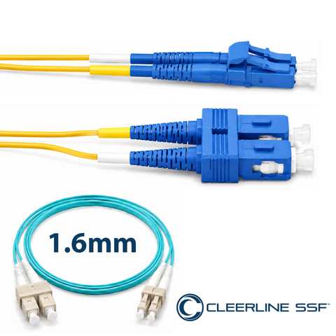 LC to SC Duplex 1.6mm Patch Cables - SSF