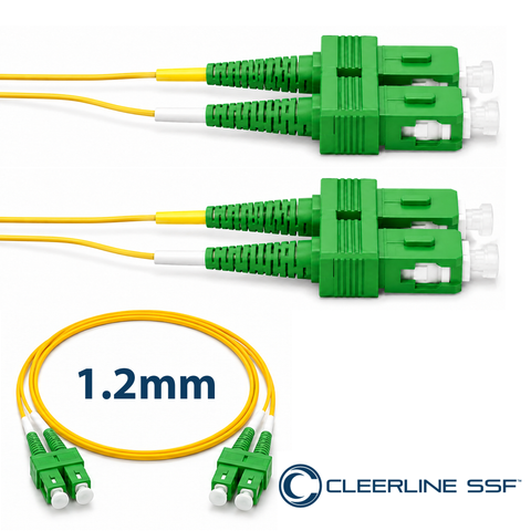 SC APC to SC APC Duplex 1.2mm Patch Cables - SSF