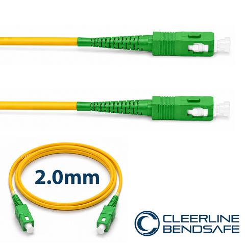 SC APC to SC APC Simplex 2.0mm Patch Cables - BendSafe