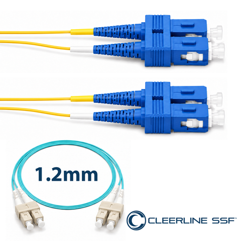 SC to SC Duplex 1.2mm Patch Cables - SSF