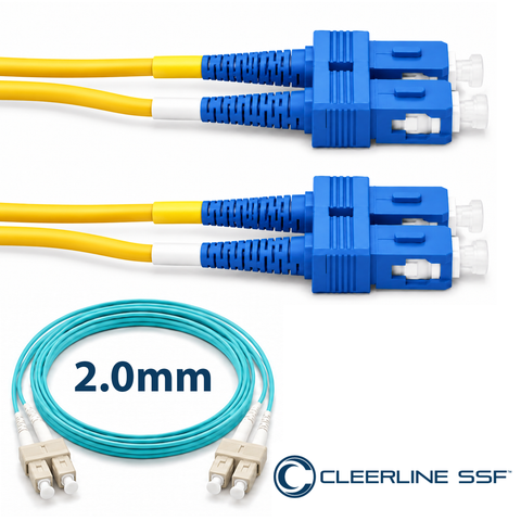 SC to SC Duplex 2.0mm Patch Cables - SSF