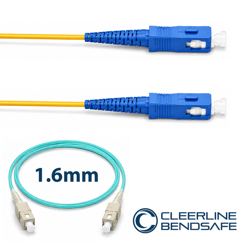SC to SC Simplex 1.6mm Patch Cables - BendSafe