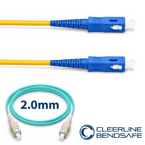 SC to SC Simplex 2.0mm Patch Cables - BendSafe