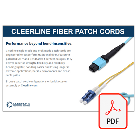 Cleerline Fiber Patch Cords Counter Card