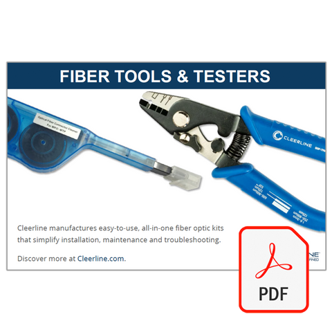 Cleerline Fiber Tools & Testers Counter Card