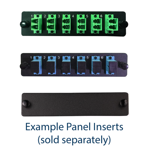 Fiber Enclosure - 1RU Rack-Mount for 3 LGX Panels