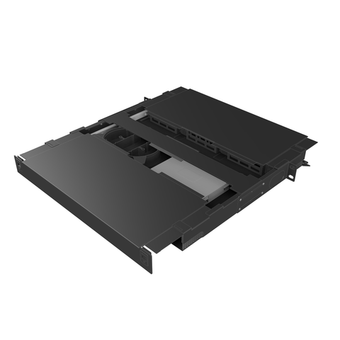 Fiber Enclosure - 1RU Rack-Mount for 3 LGX Panels