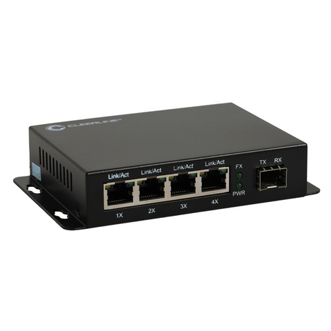 1G Fiber-Enabled Network Switch - 1 SFP x 4 RJ45