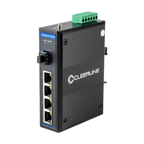 1G Industrial Fiber-Enabled Network Switch - 1 SFP x 4 RJ45