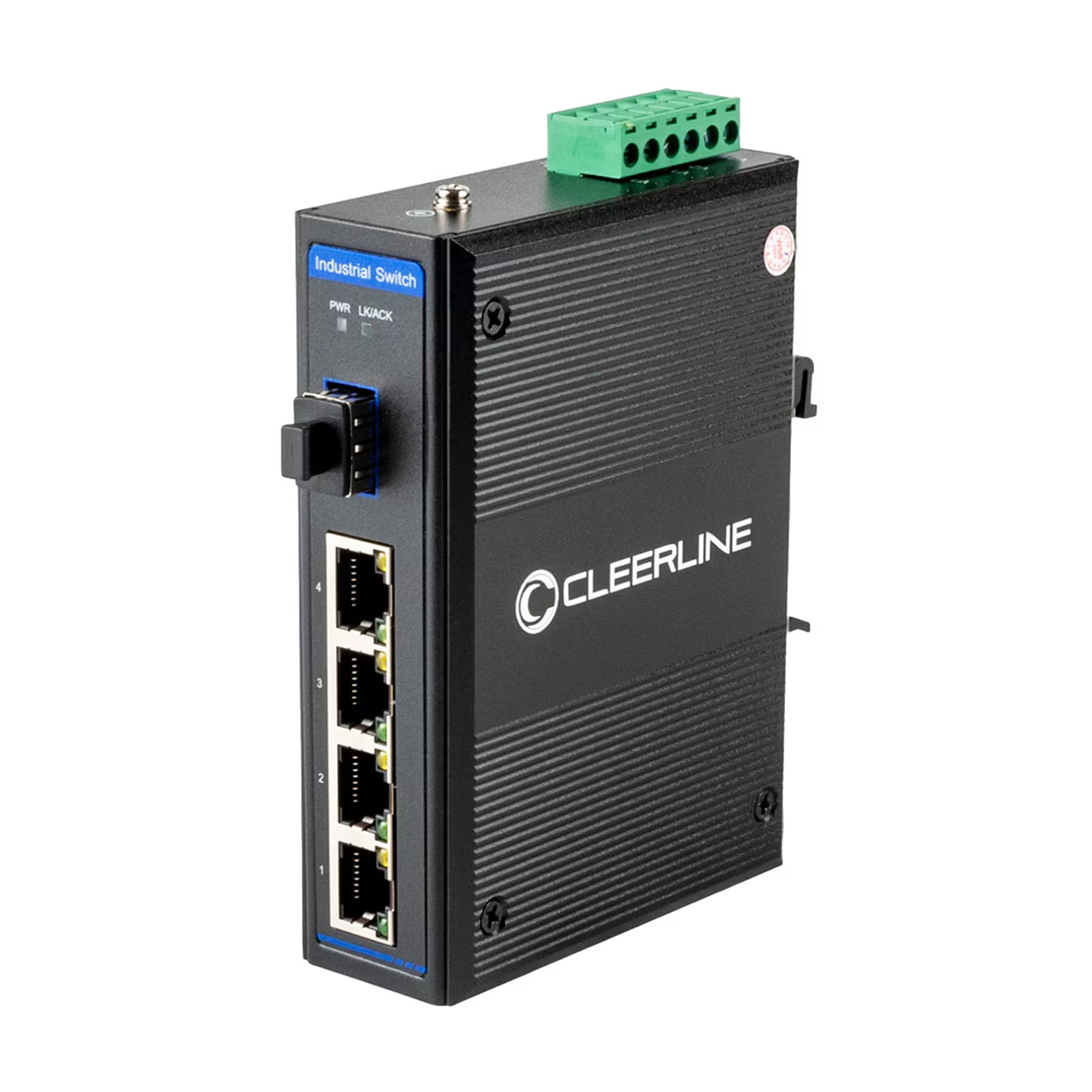 Fixed Configuration Switch 1G Industrial Fiber-Enabled Network Switch - 1 SFP x 4 RJ45 with PoE+ ...