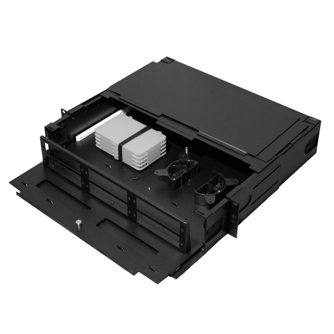 Fiber Enclosure - 2RU Rack-Mount for 6 LGX Panels