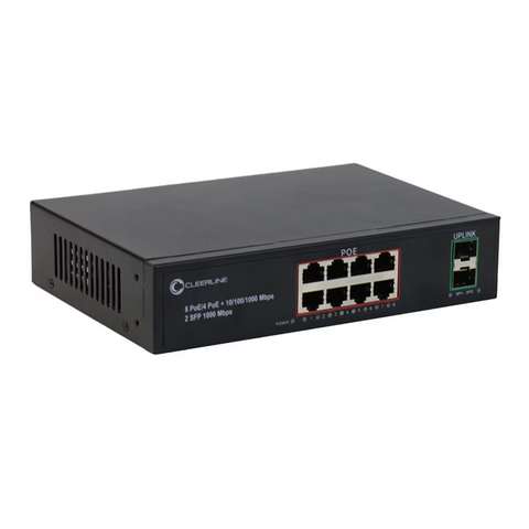1G Fiber-Enabled Network Switch - 2 SFP x 8 RJ45 with PoE+