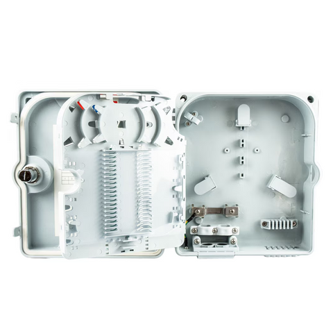 Fiber Enclosure - Indoor/Outdoor Plastic Wall-Mount for 12 Adapters