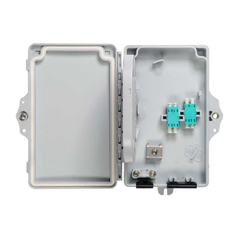 Fiber Enclosure - Indoor/Outdoor Plastic Wall-Mount for 2 Adapters