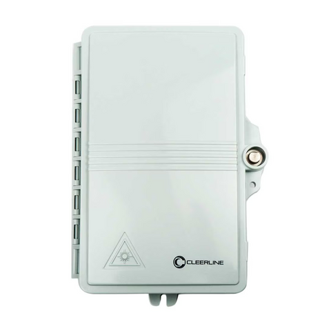 Fiber Enclosure - Indoor/Outdoor Plastic Wall-Mount for 4 Adapters