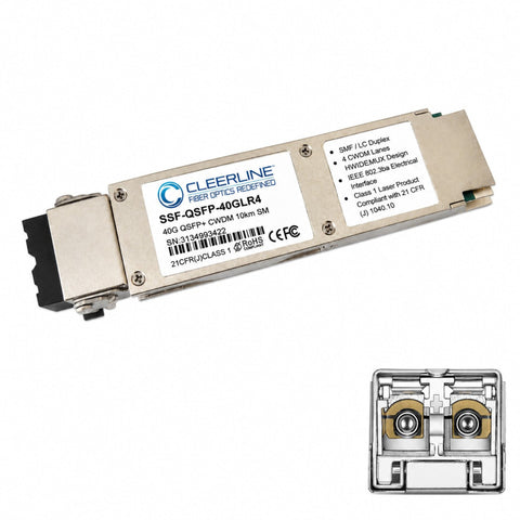 Fiber Transceiver - 40G Single-mode QSFP+ 10Km Duplex LC